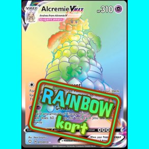 Alcremie Vmax - Rainbow kort