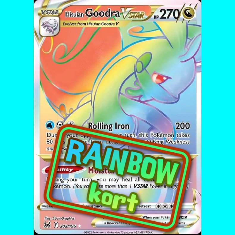 Hisuian Goodra Vstar - Rainbow kort
