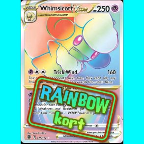 Whimsicott Vstar - Rainbow kort