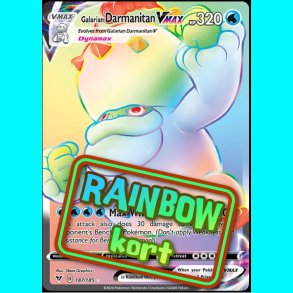 galarian Darmantian Vmax - Rainbow kort