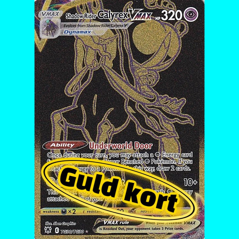 shadow rider Calyrex Vmax - Guld Kort